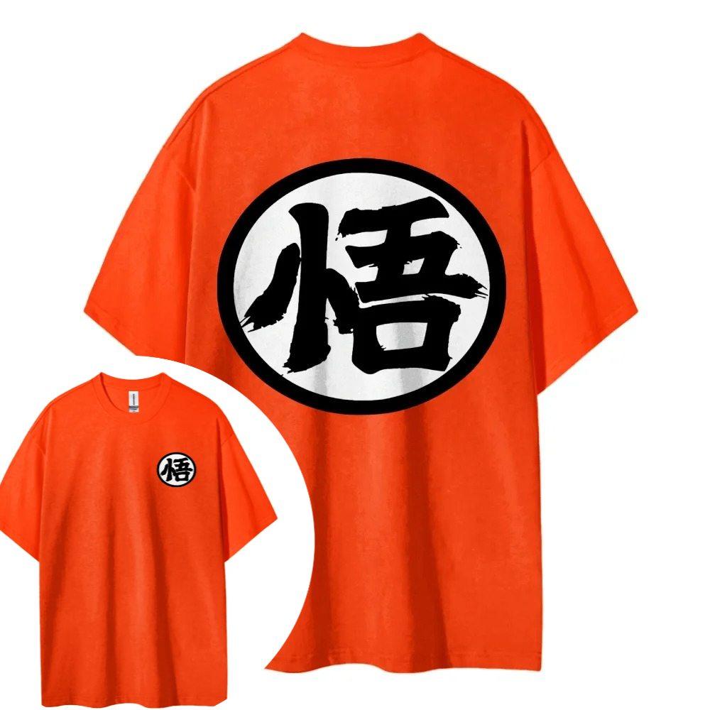 Street Fashion Japan Brand - Dragon Ball Hotblooded Animation Trend Krótki