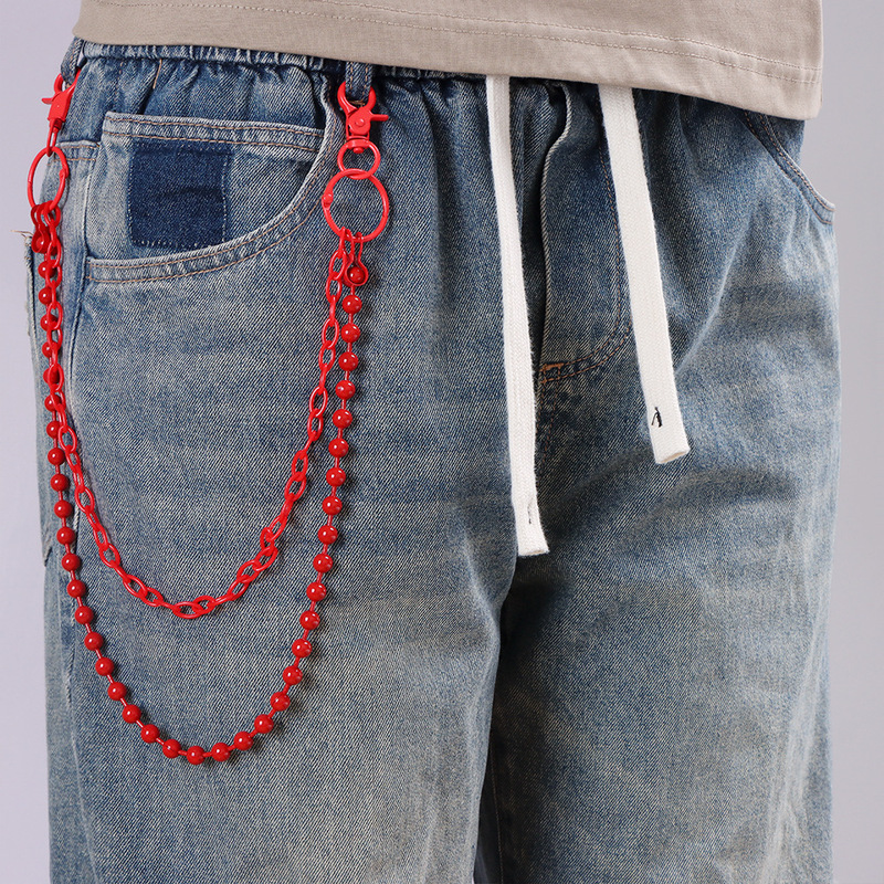 Jasnoczerwony wielowarstwowy ł – Street Fashion Jewelry recenzja i cena