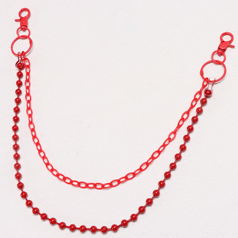 Jasnoczerwony wielowarstwowy ł – Street Fashion Jewelry recenzja i cena