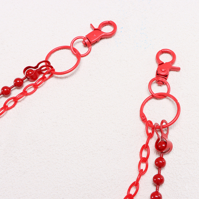 Jasnoczerwony wielowarstwowy ł – Street Fashion Jewelry recenzja i cena