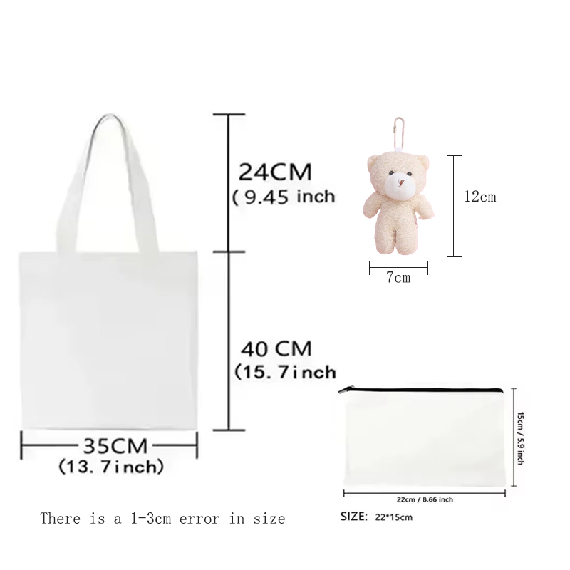 3 szt./zestaw Torba płócienna  – Street Fashion Japan Brand recenzja i cena