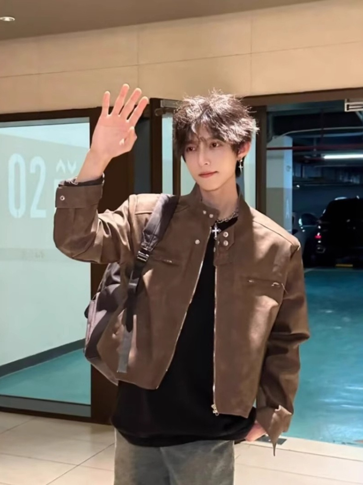 Kurtka męska ze skóry PU w sty – Street Fashion Japan Brand recenzja i cena