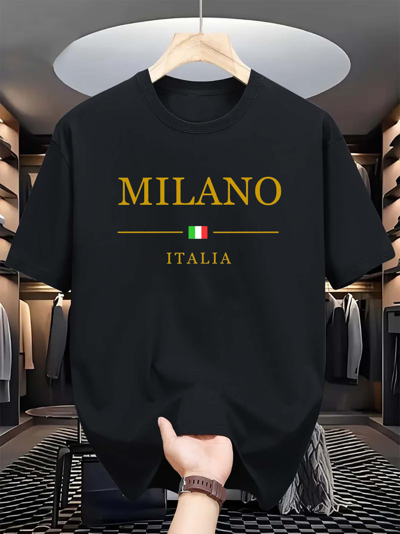 T-shirt z nadrukiem włoskiego  – Street Fashion In Milan recenzja i cena