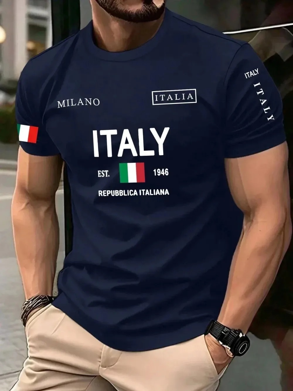 Koszulka męska 3D z nadrukiem  – Street Fashion In Milan recenzja i cena