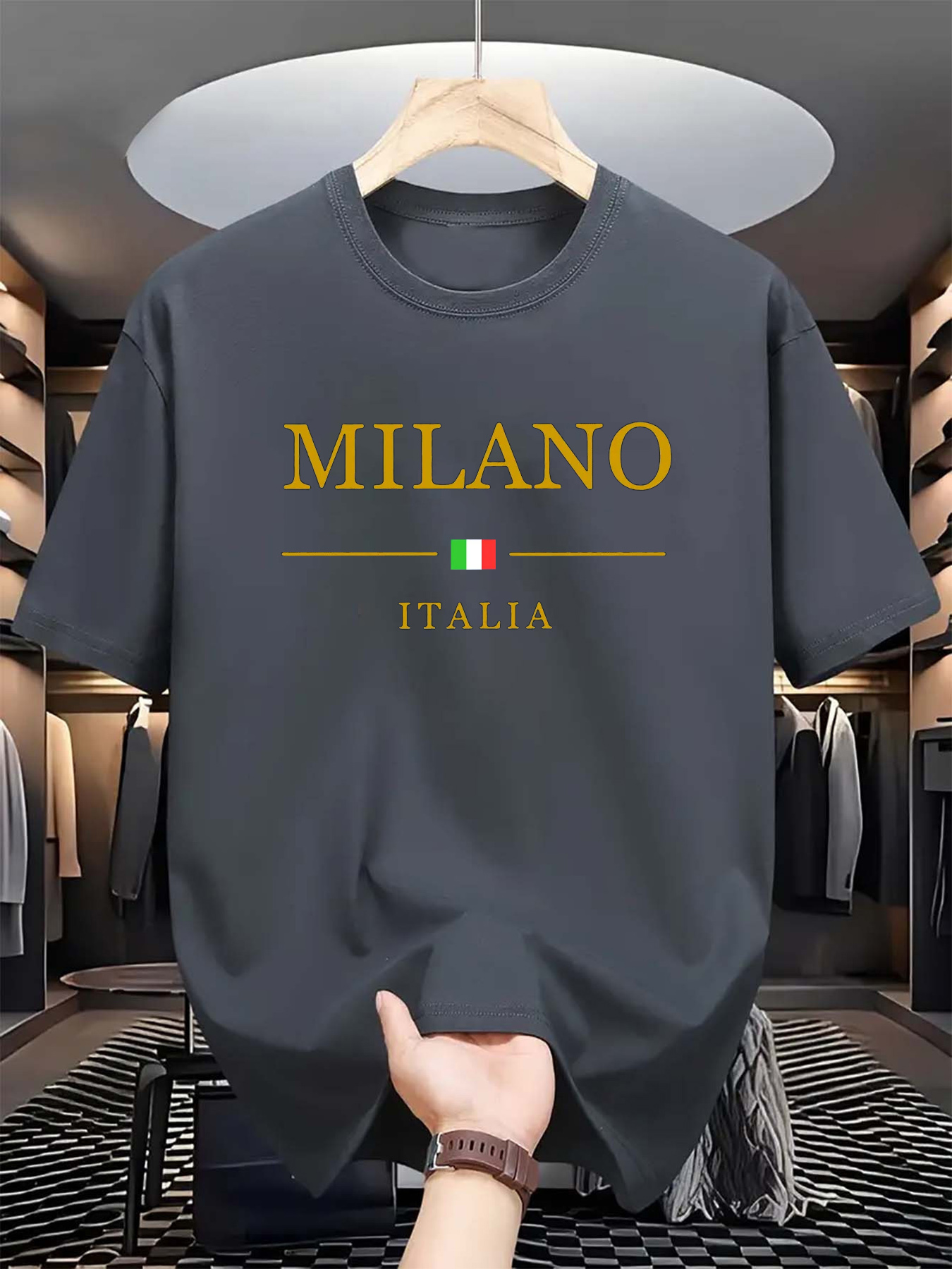 Męska koszulka letnia z nadruk – Street Fashion In Milan recenzja i cena