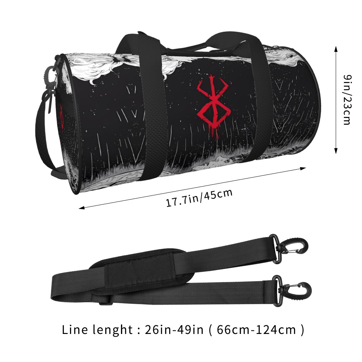 Japan Anime Bereserk Gym Bag F – Street Fashion Couple recenzja i cena