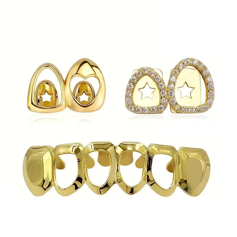 3 szt. Hip Hopowe, ażurowe, bł – Street Fashion Jewelry recenzja i cena