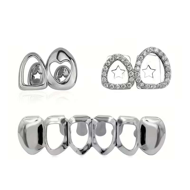 3 szt. Hip Hopowe, ażurowe, bł – Street Fashion Jewelry recenzja i cena